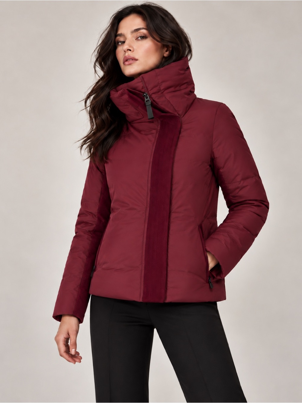 MACKAGE DOWN COAT JACKET IN MERLOT